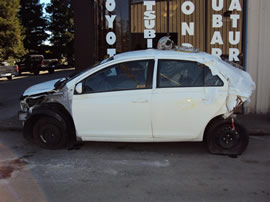 2009 TOYOTA YARIS, 1.5L AUTO FWD,COLOR WHITE, STK Z14815